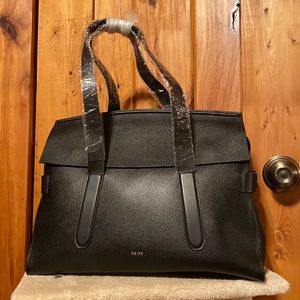 Black Reiss Leather Tote
